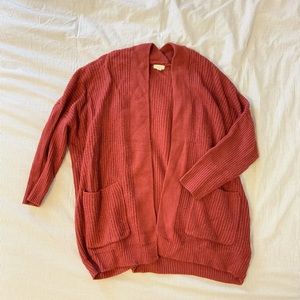 Rust chunky cardigan